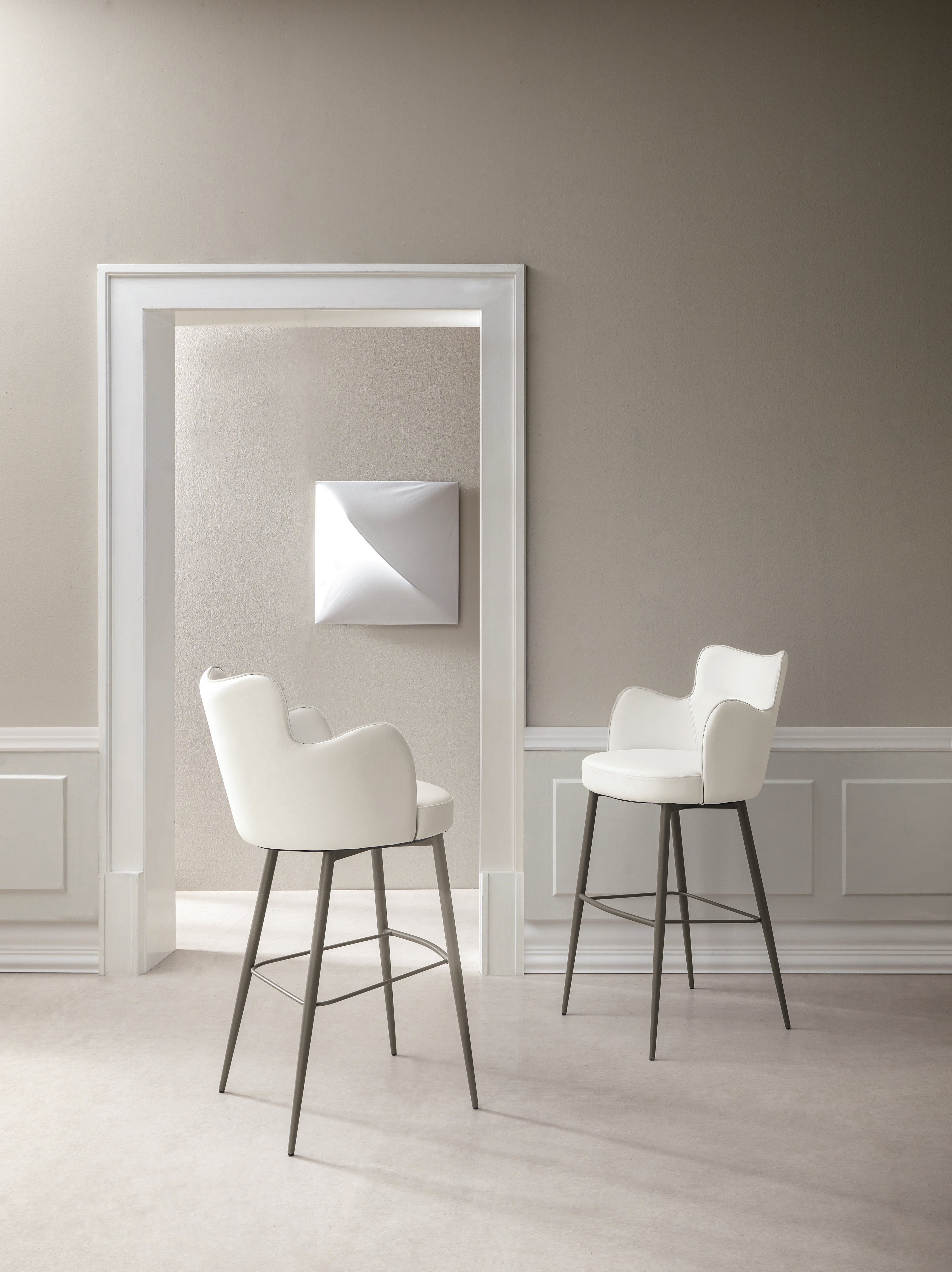 Shop Modern Barstool in Leather or fabric material in Boca Raton