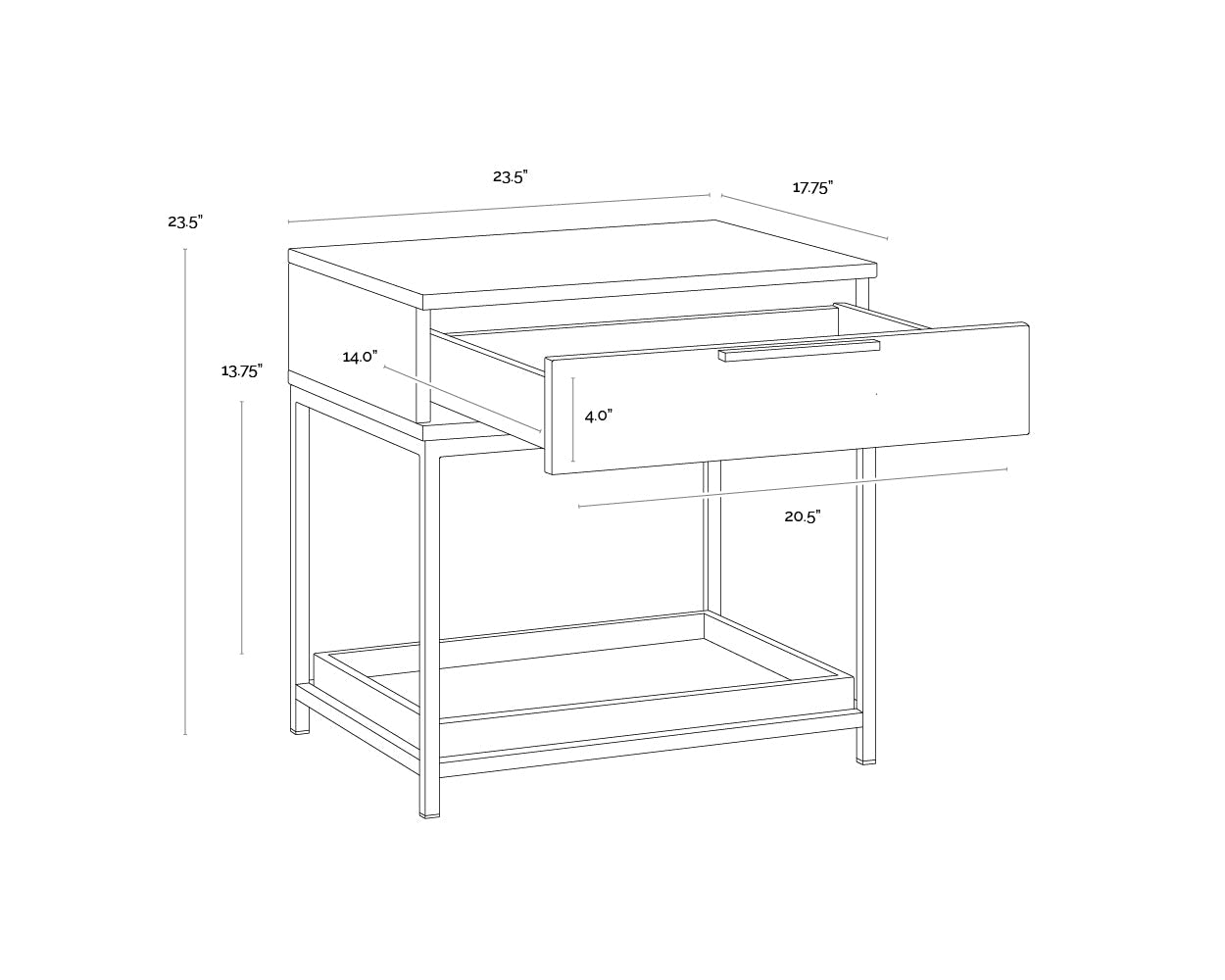 Rebel Nightstand - Small