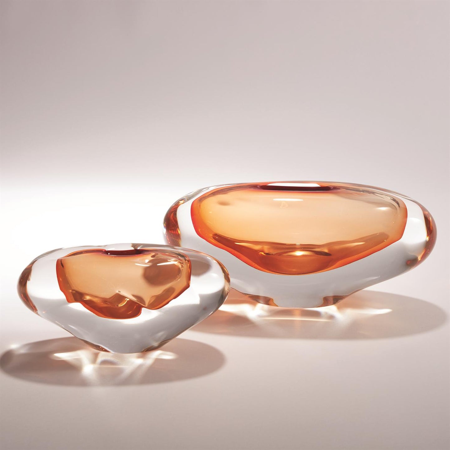Abstract Bean Vase-Persimmon-Lg
