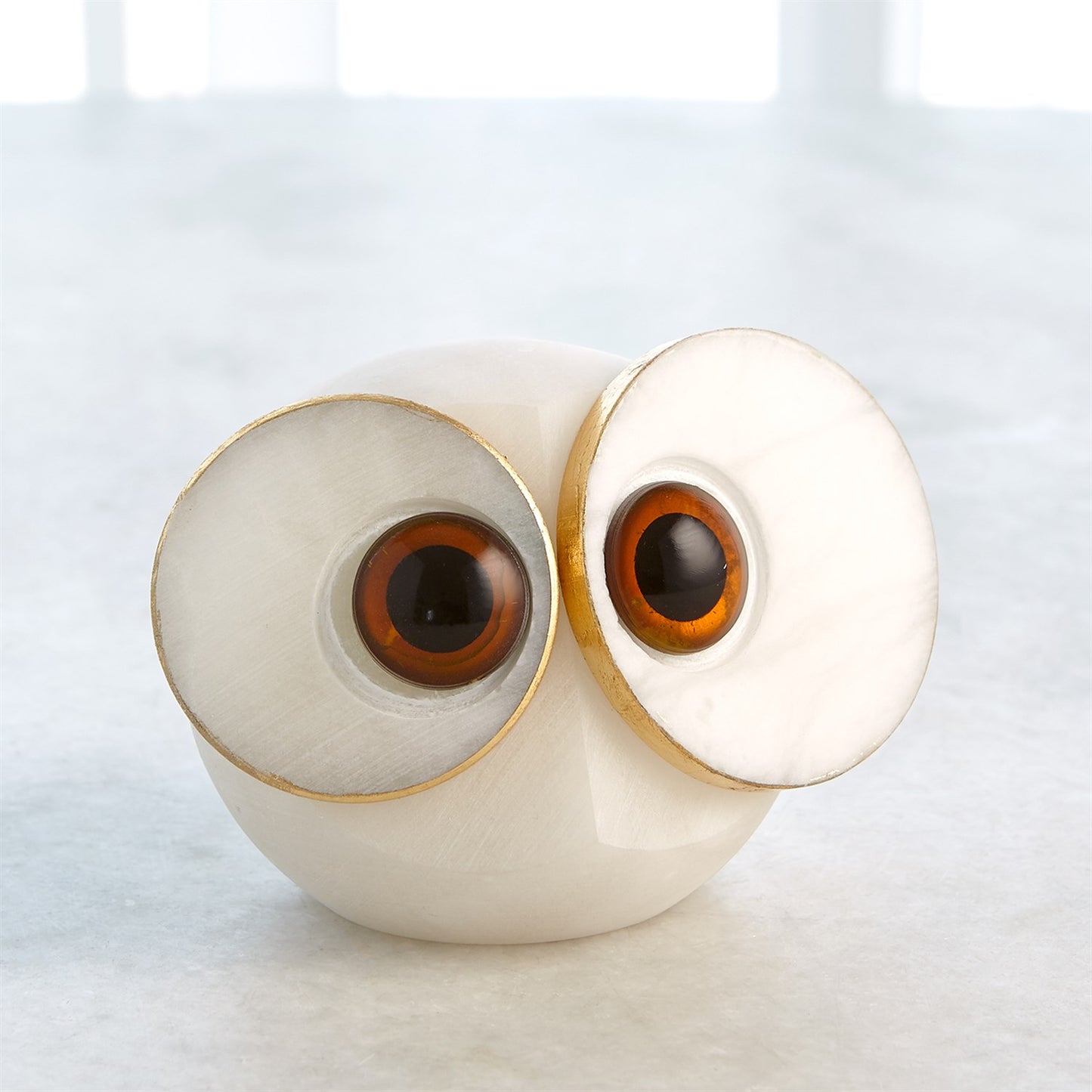 Alabaster Big Eyed Owl-Med