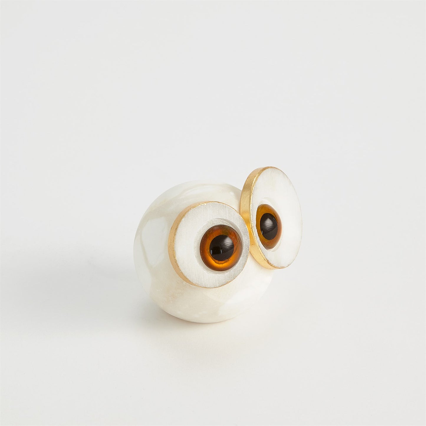 Alabaster Big Eyed Owl-Sm