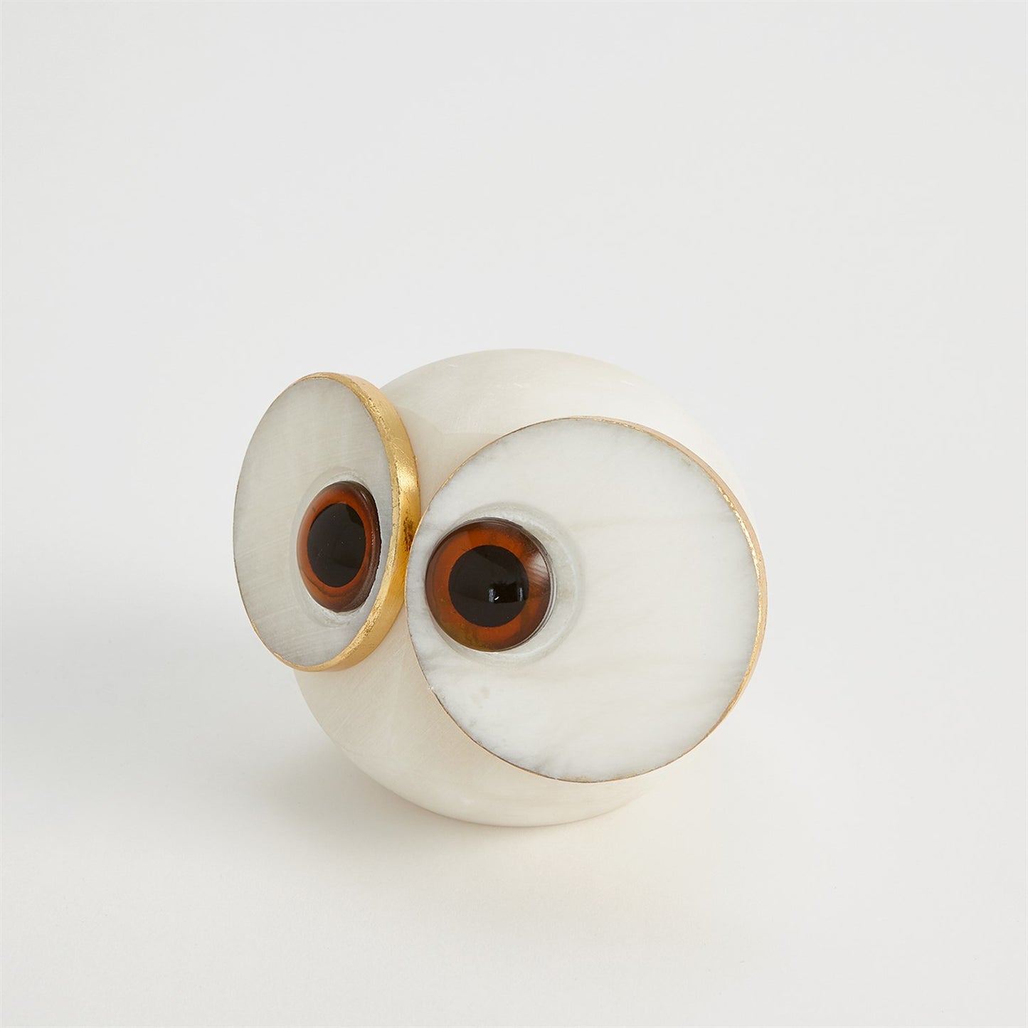 Alabaster Big Eyed Owl-Med