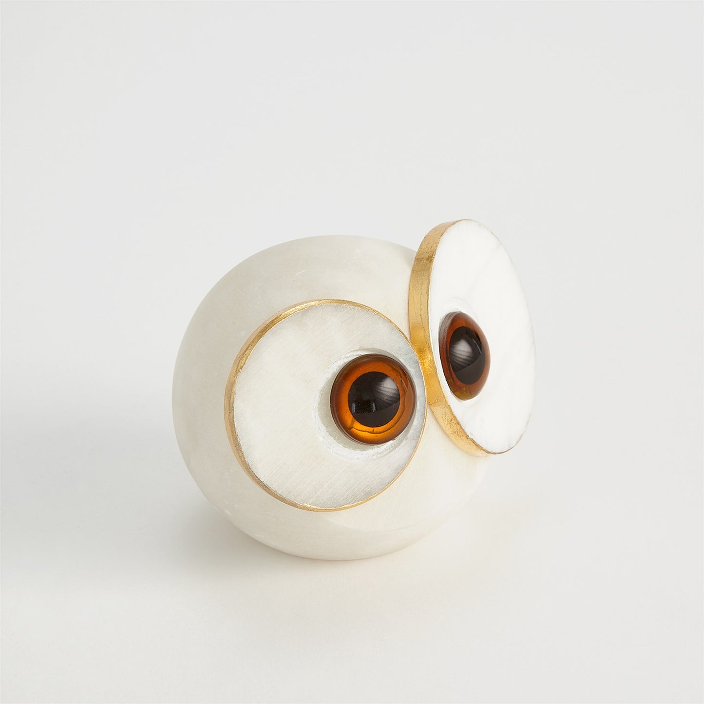 Alabaster Big Eyed Owl-Sm