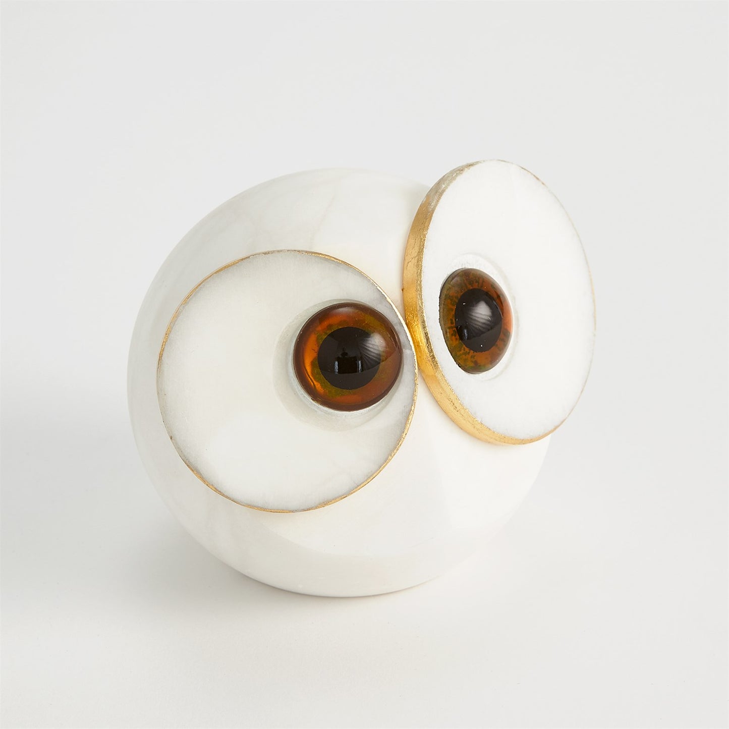 Alabaster Big Eyed Owl-Med