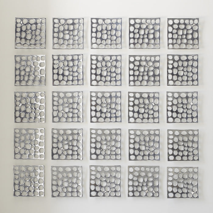 Polka Dot Wall Tile Silver