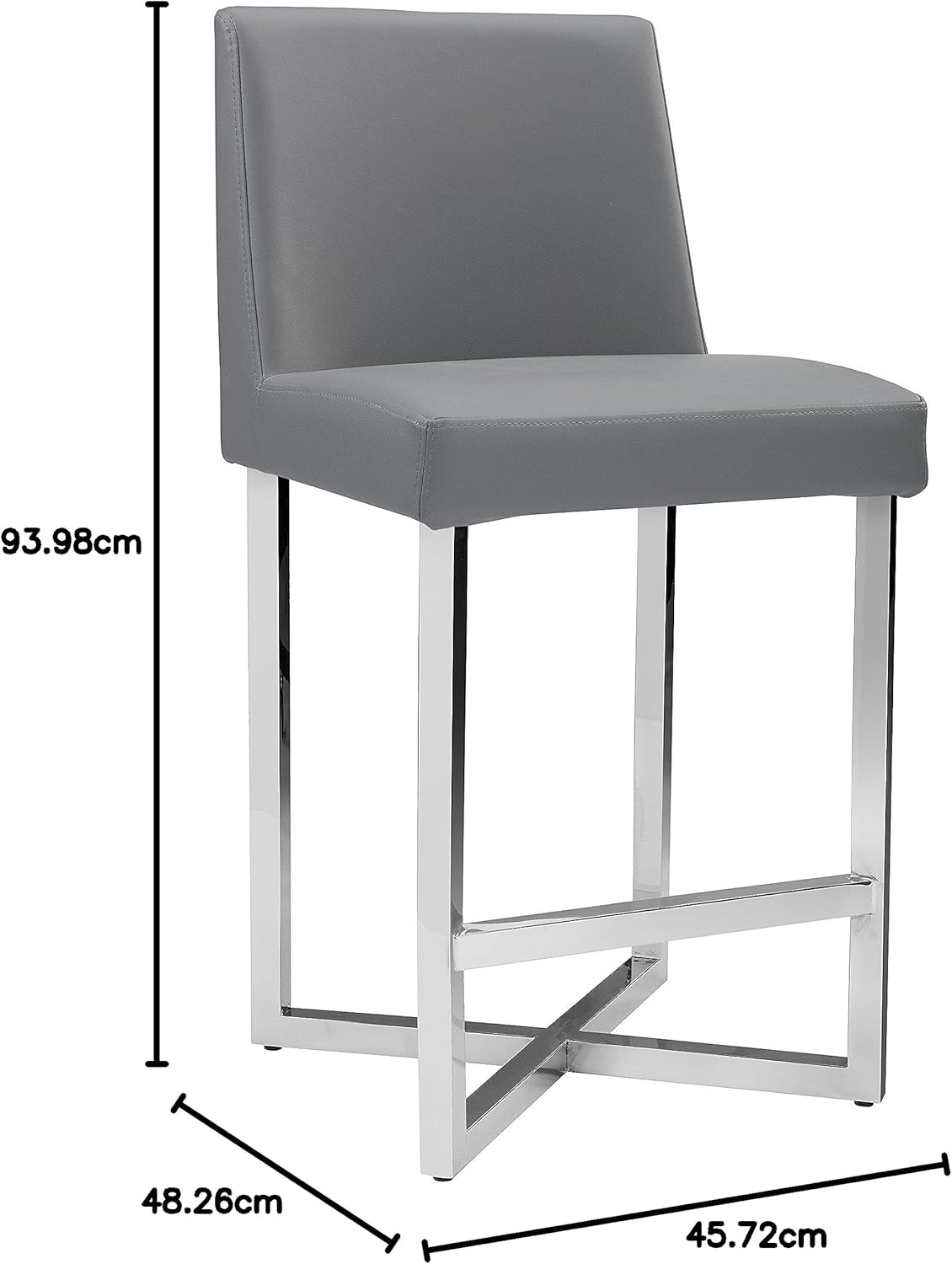 Modern Gray Counter Stool