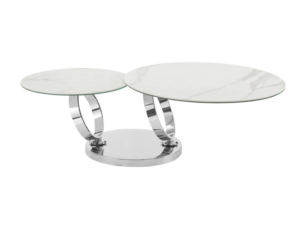 Satellite Coffee Table White Marbled