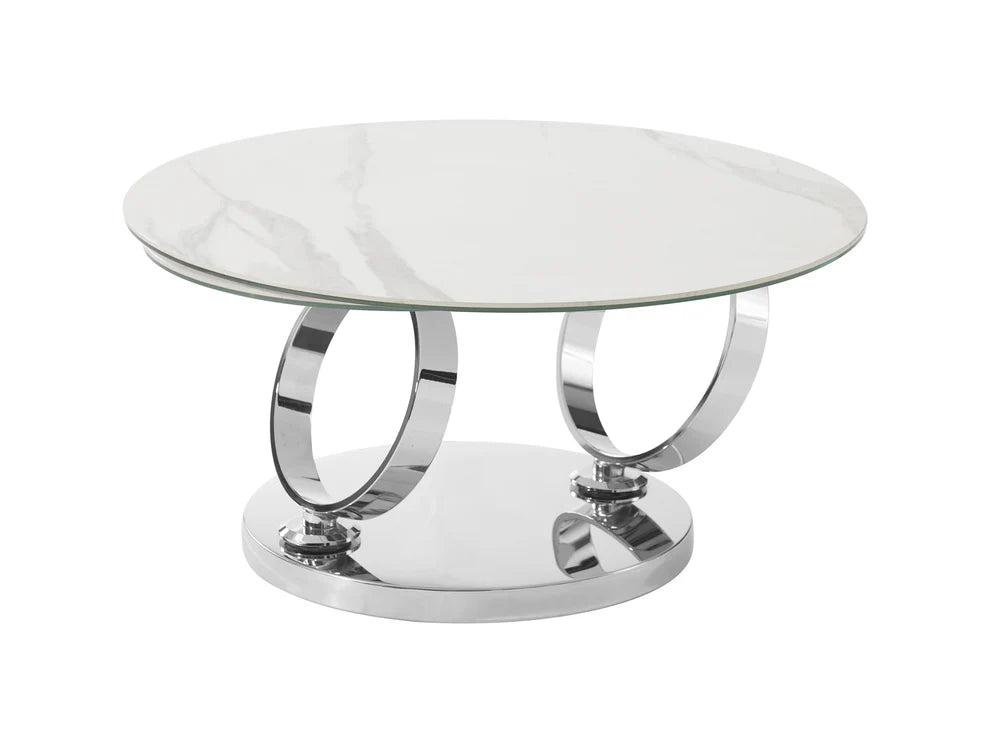 Satellite Coffee Table White Marbled
