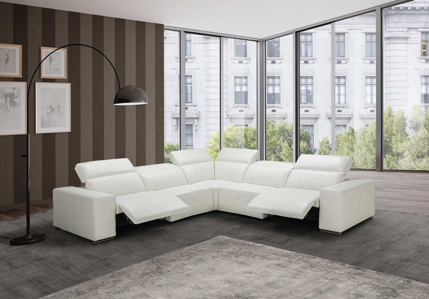 Camilla Italian Leather Sectional Sofa