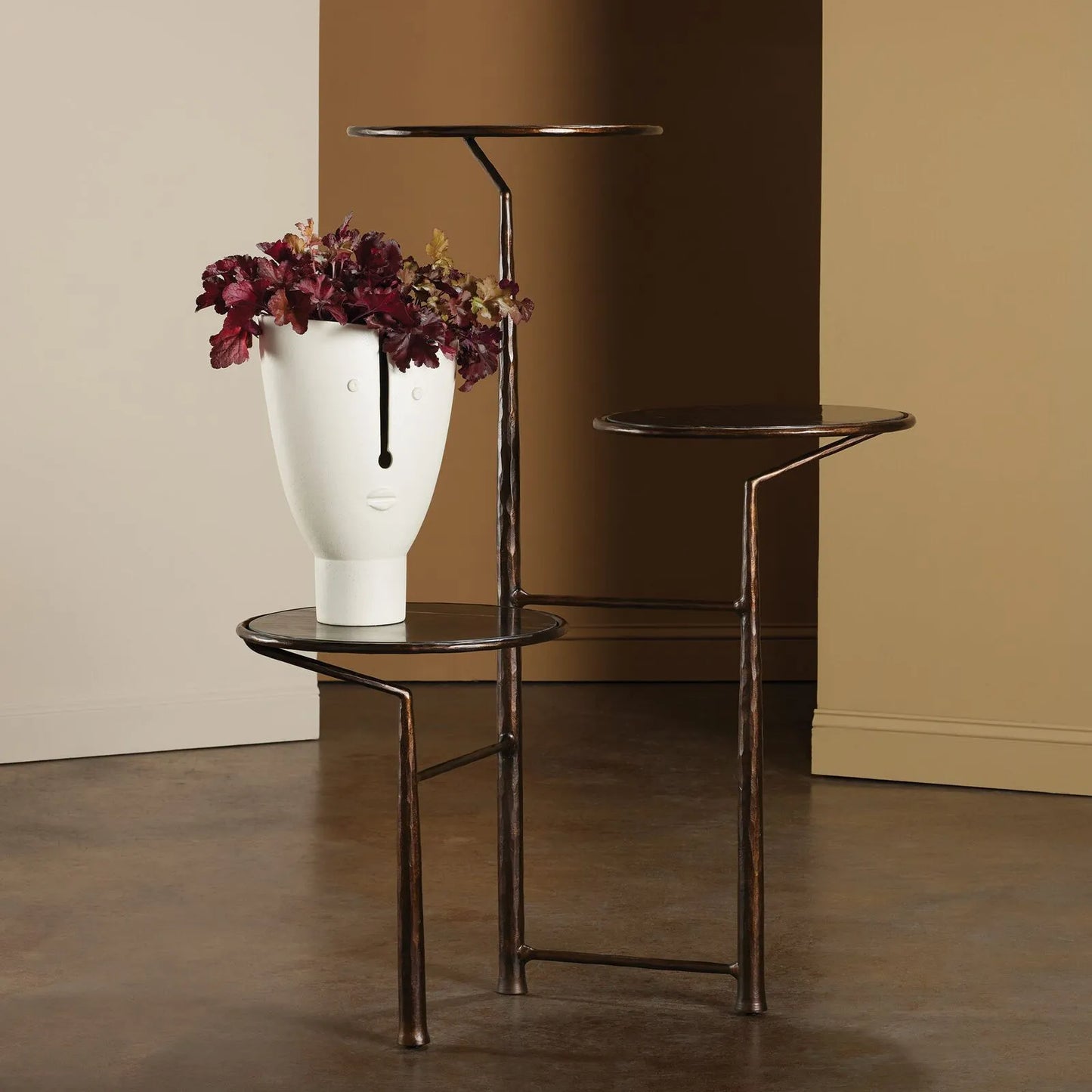 Unity Pedestal w/Black Marble-Bronze
