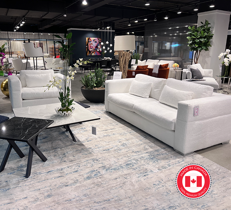 Fabric Sofa White
