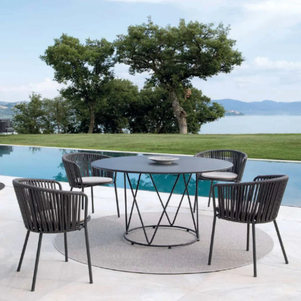 Italian Garden Outdoor Dining Tables LUCY RD DT 43 GRY