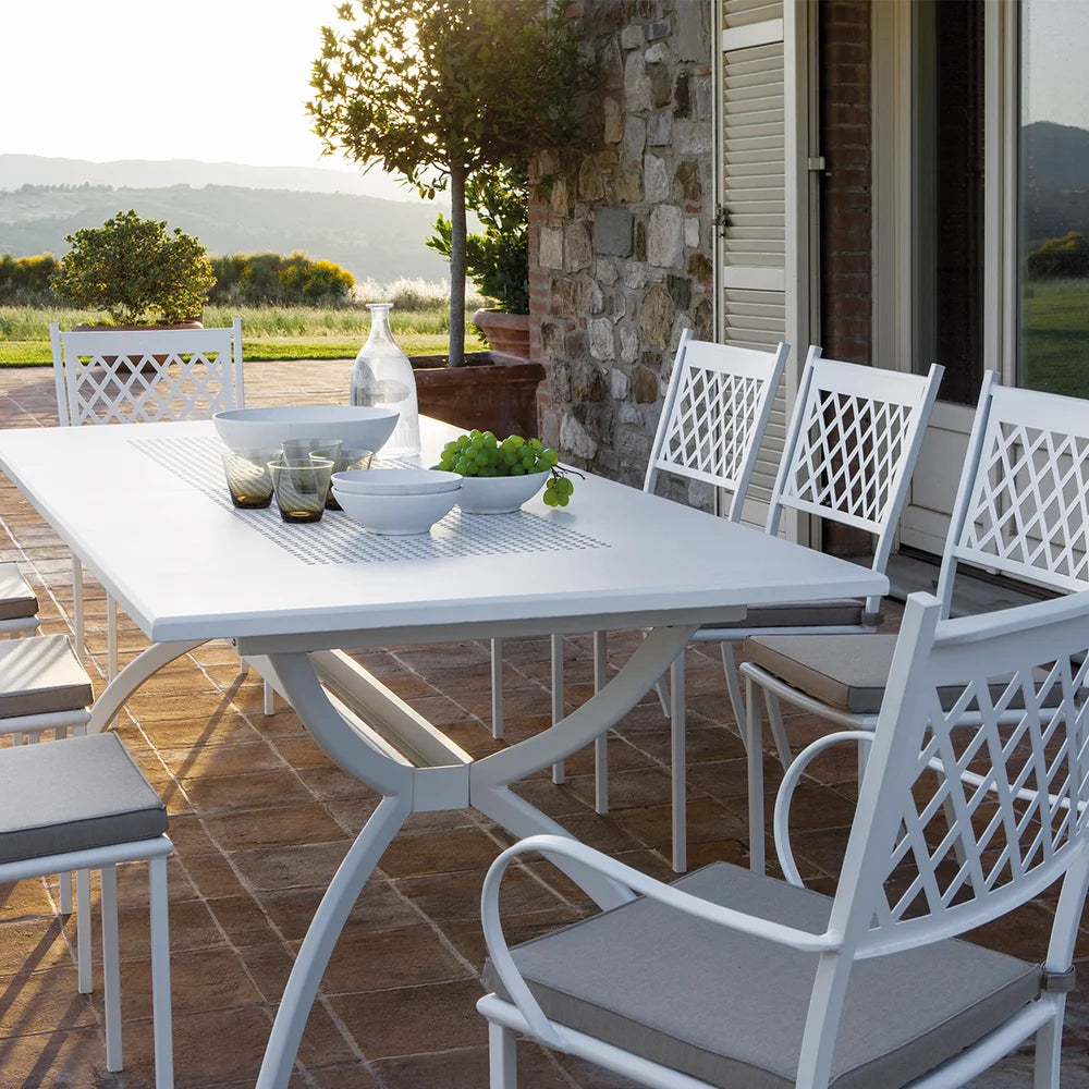 Italian Garden Outdoor Dining Chairs Summertime-A WHT