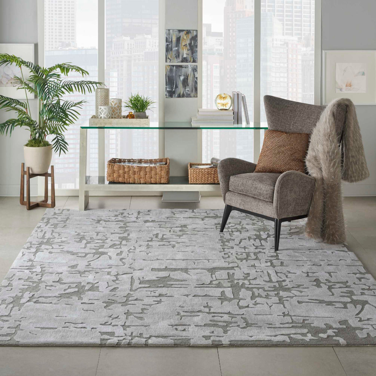 Flowy Pattern Rug 5 x 7