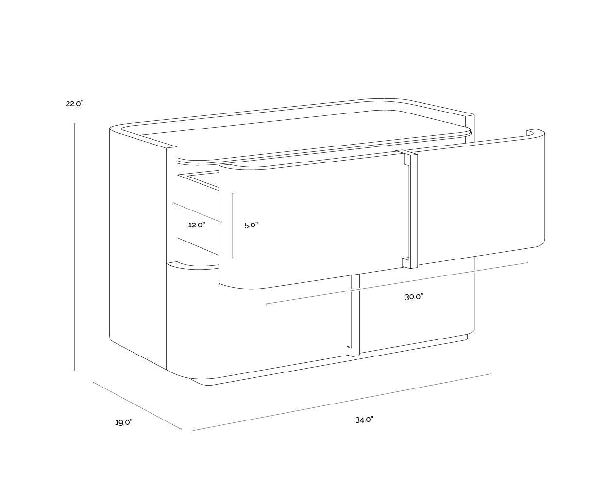 Jamille Nightstand - Large