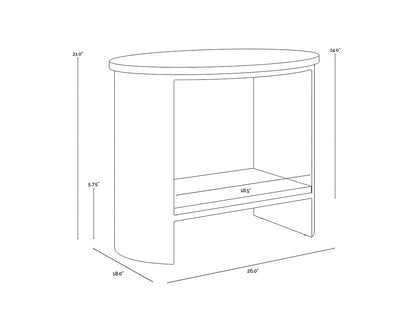 Roshni Side Table - Oval