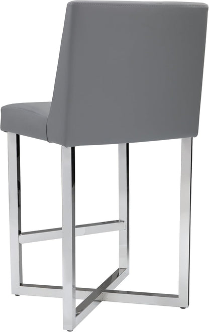 Modern Gray Counter Stool