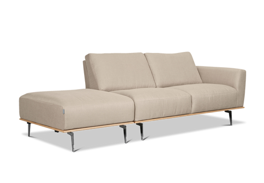 Noir Wooden Frame Sectional Sofa