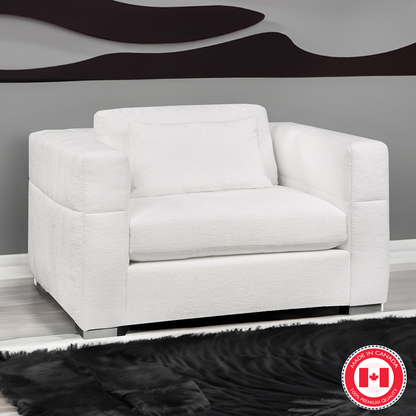 Large Fabric Chair White