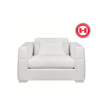 Large Fabric Chair White