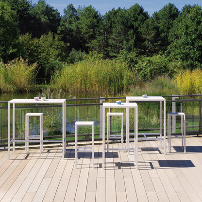 Italian Garden Outdoor Bar Tables Seaside Set WHT