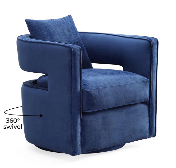 Velvety Swivel Chair