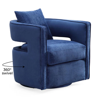 Velvety Swivel Chair