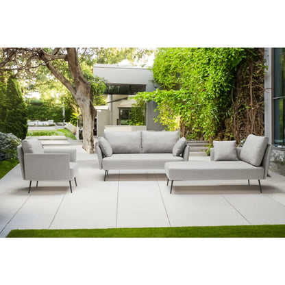 Marinello Outdoor Accent Chairs Amore RHF CHS SLV