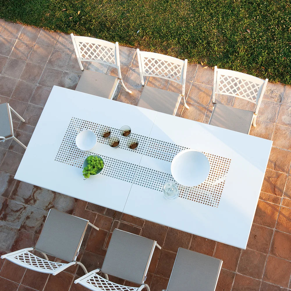 Italian Garden Outdoor Dining Tables Valentino EXT DT WHT