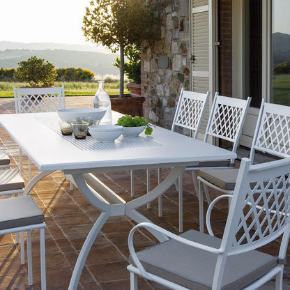 Italian Garden Outdoor Dining Tables Valentino EXT DT WHT