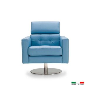 Milo Italian leather Swivel Chair