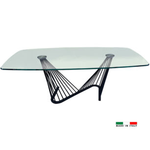 Modern Italian Dining Table Glass Top